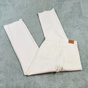 SOLMAR White High Rise Straight Leg Jeans Extra Long Tall 28